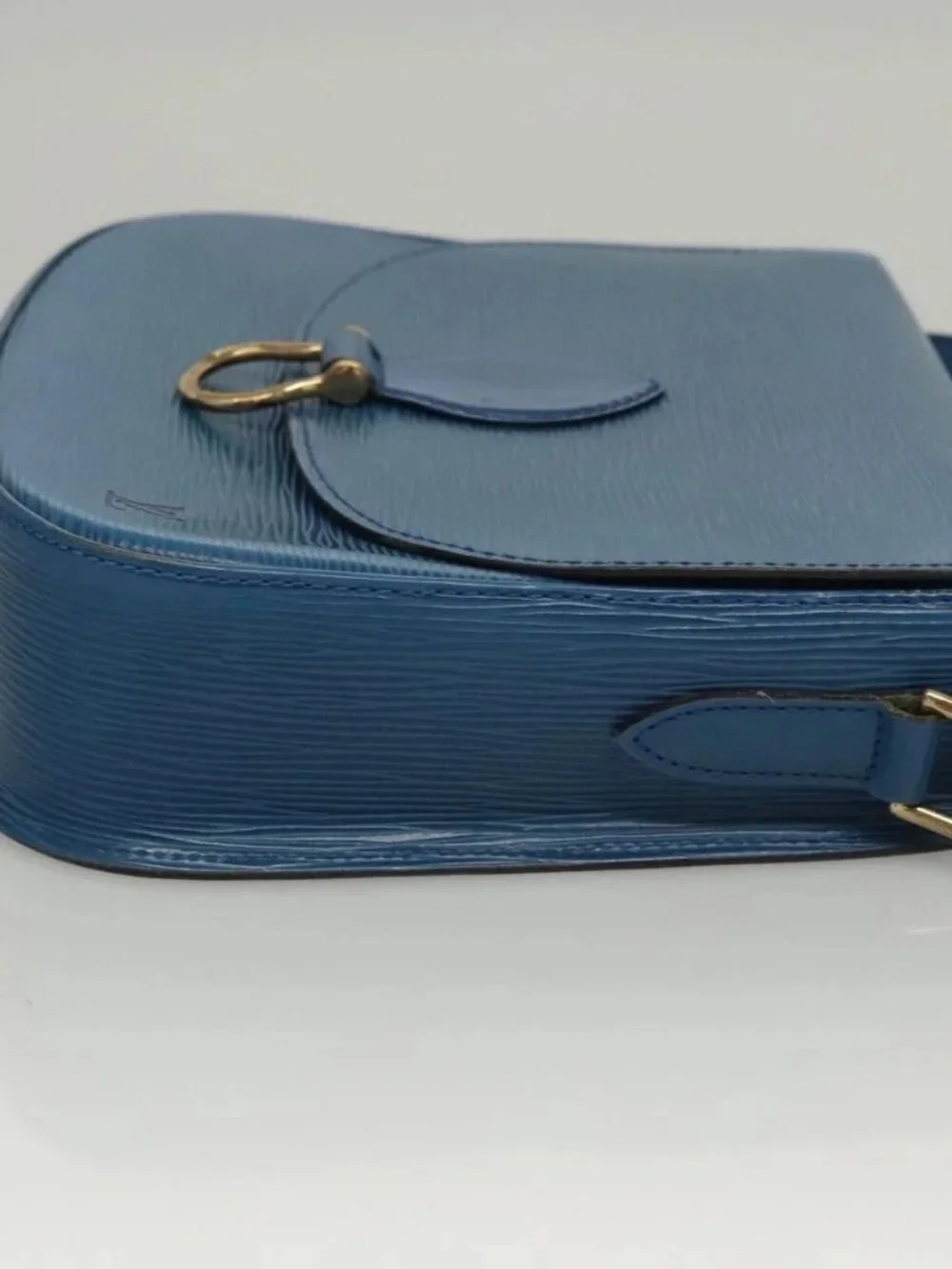 LOUIS VUITTON Epi Saint Cloud GM Shoulder Bag Toledo Blue M52195 LV Auth 117532
